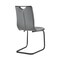 Armen Living Pacific Dining Room Chair in Gray Faux Leather and Black Finish, PK2 LCPCSIGRPU - alternate 9